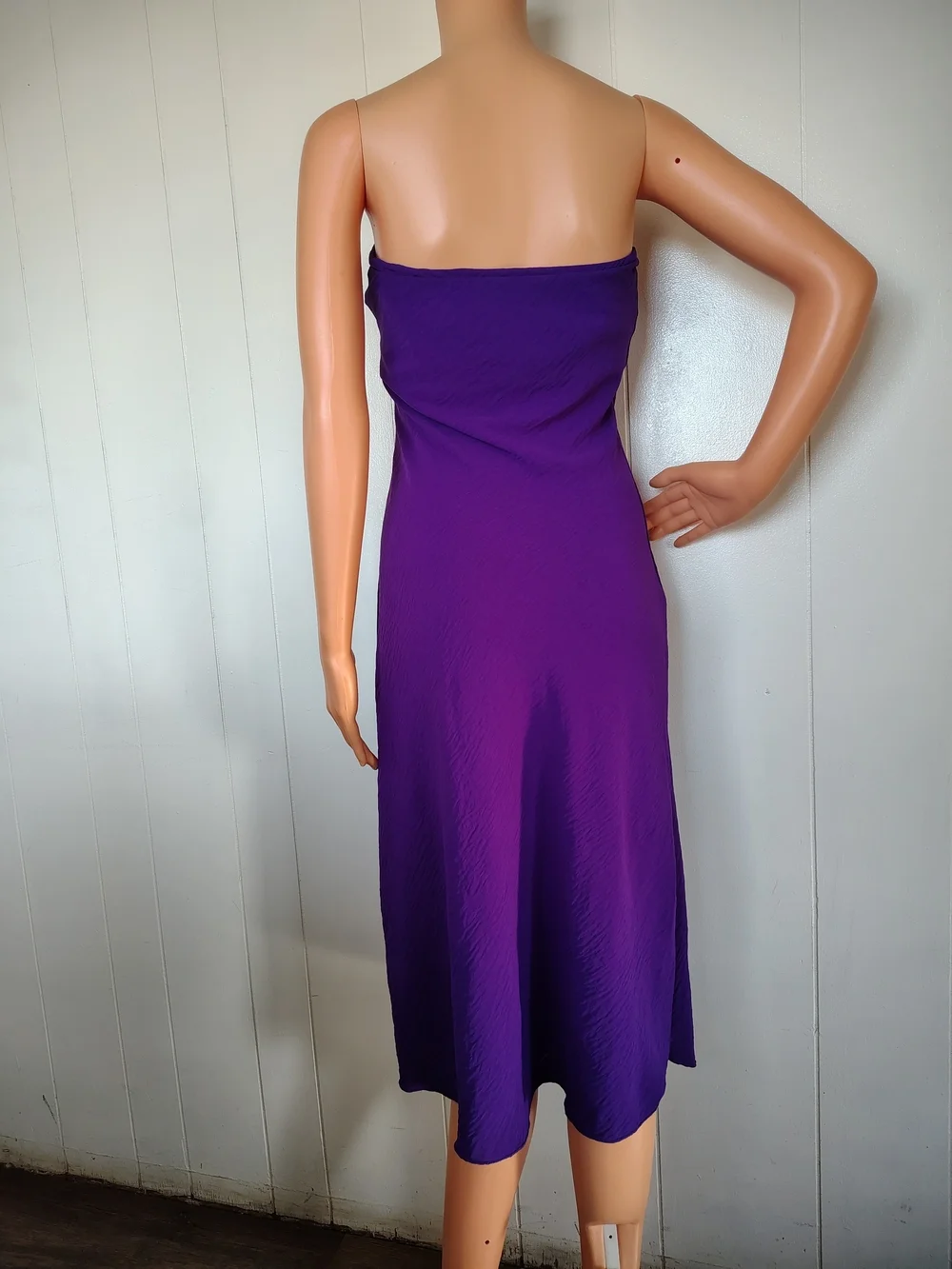 See You Monday Strapless Purple Maxi Dress Size M.